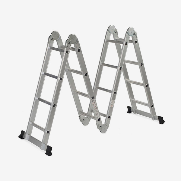 Escalera Aluminio Plegable 4x4 4,7mts Reforzada Konan